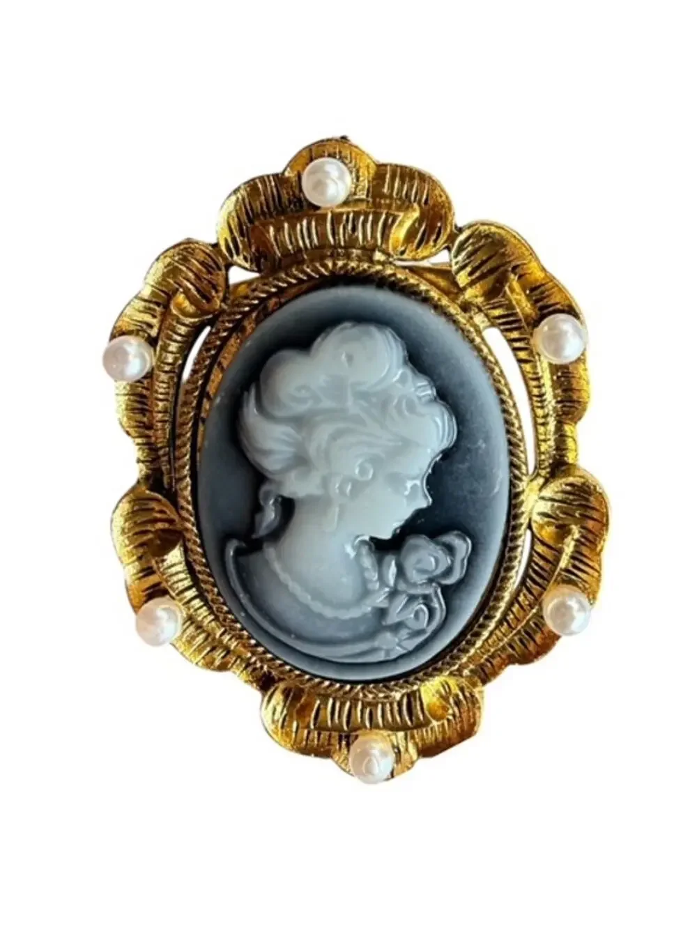Stormy Weather Cameo Brooch